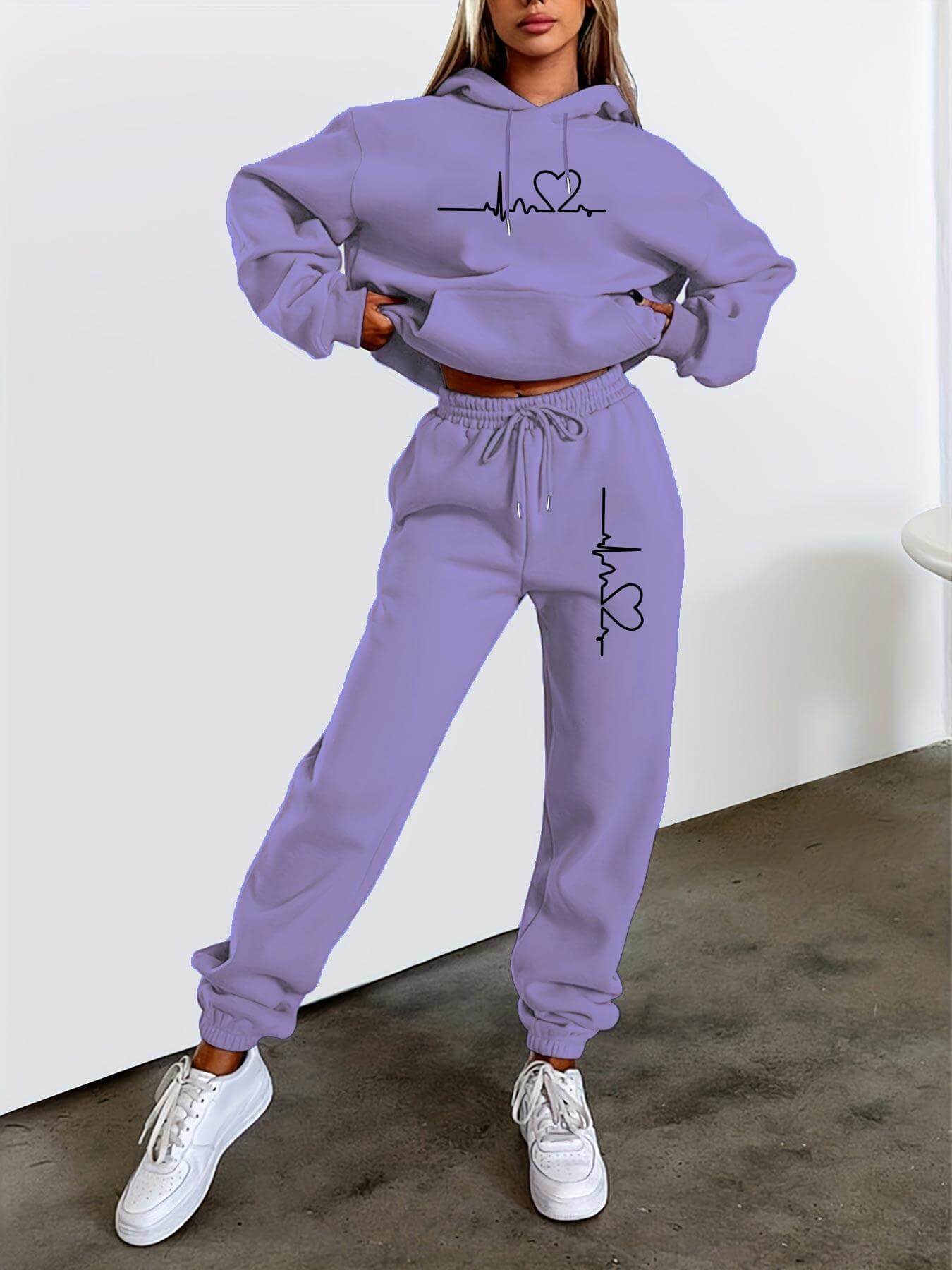 Zweiteiler Cozy – Fleecegefütterter Hoodie & Joggin