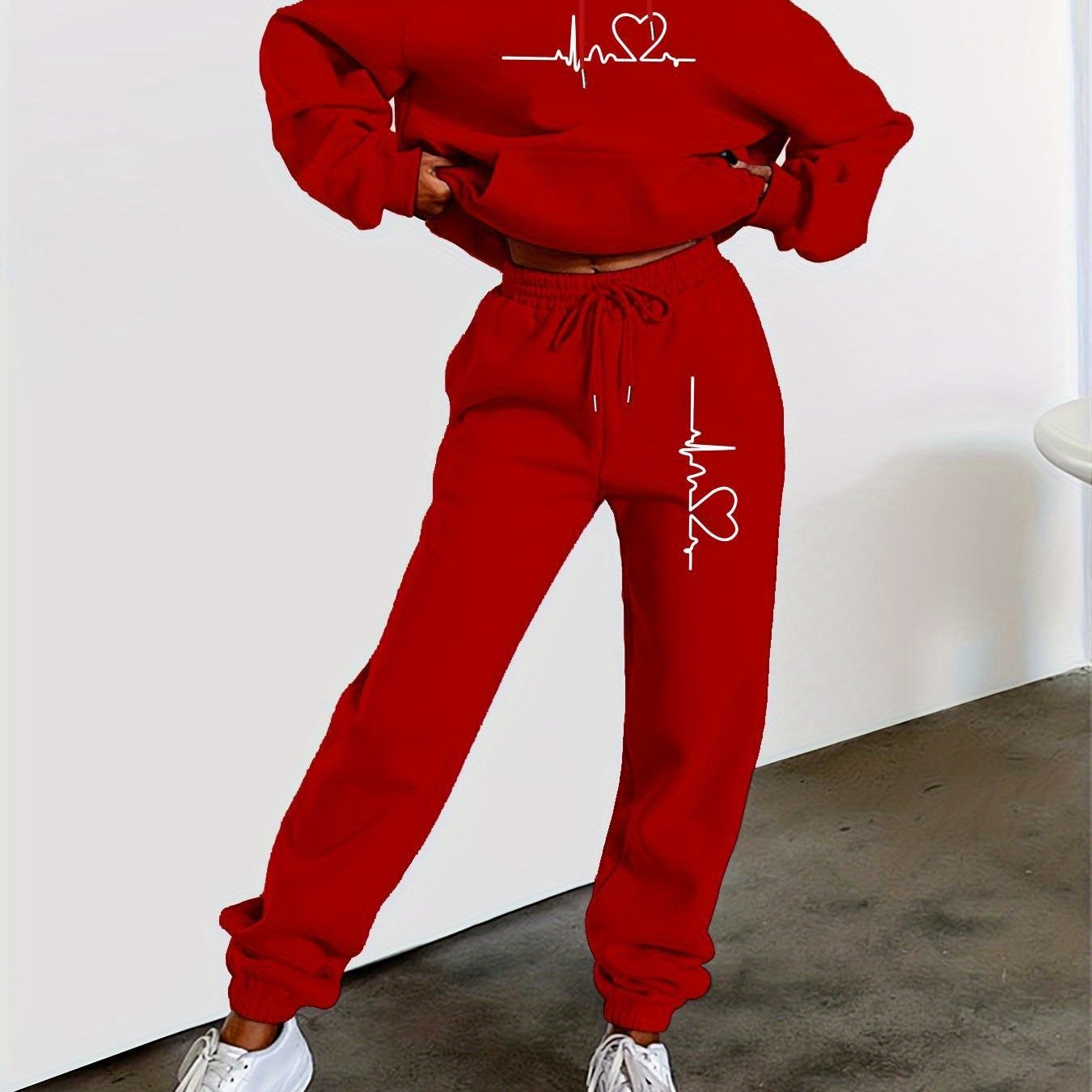 Zweiteiler Cozy – Fleecegefütterter Hoodie & Joggin