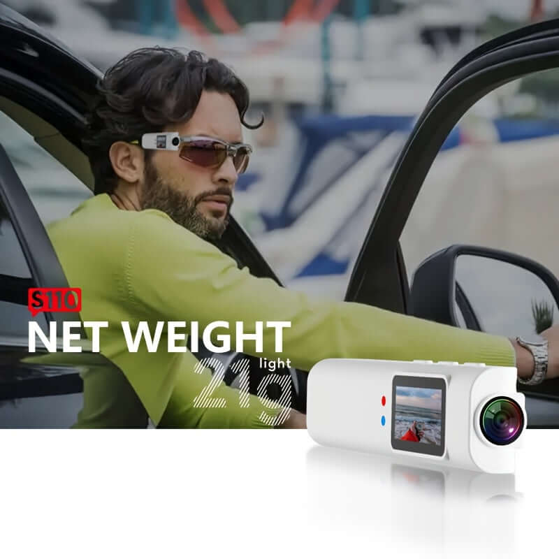 Ultra-Leichte Kamera-Brille – 2.7K Video, WiFi, Geräuschreduzierung, 60 Min Akku, ideal für Vlogging, Sport & Reisen