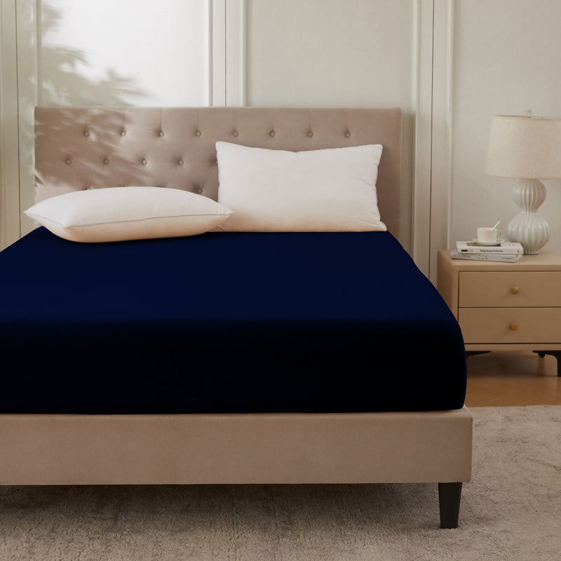 Baumwolle Spannbettlaken – Hochwertig, 130 g/m², 30 cm Steghöhe, Atmungsaktiv & Weich, Pflegeleicht, Ganzjahres-Bettwäsche für Zuhause & Gästezimmer