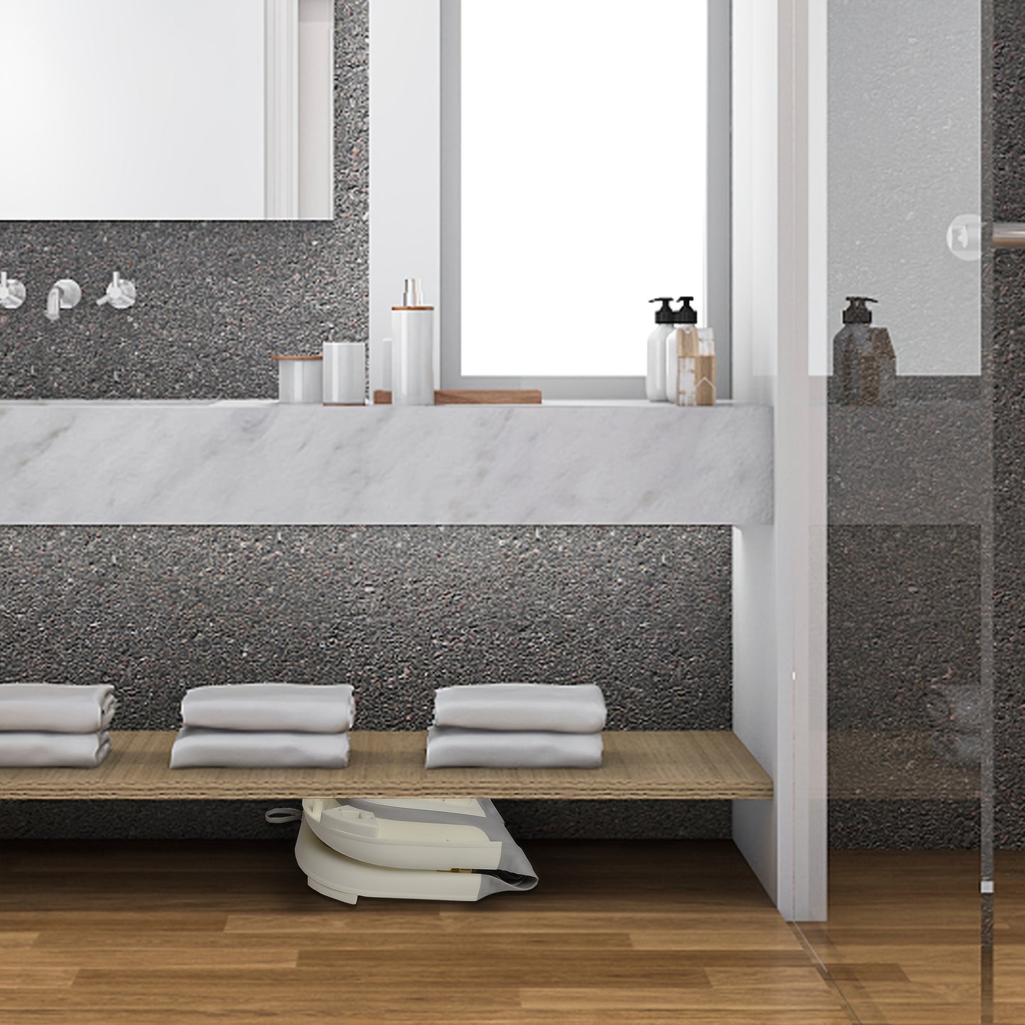 Faltbare Babybadewanne mit Badekissen & integriertem Thermometer – tragbar, rutschfest, leicht & stabil – ideal für Neugeborene, Kleinkinder, Reisen & Zuhause