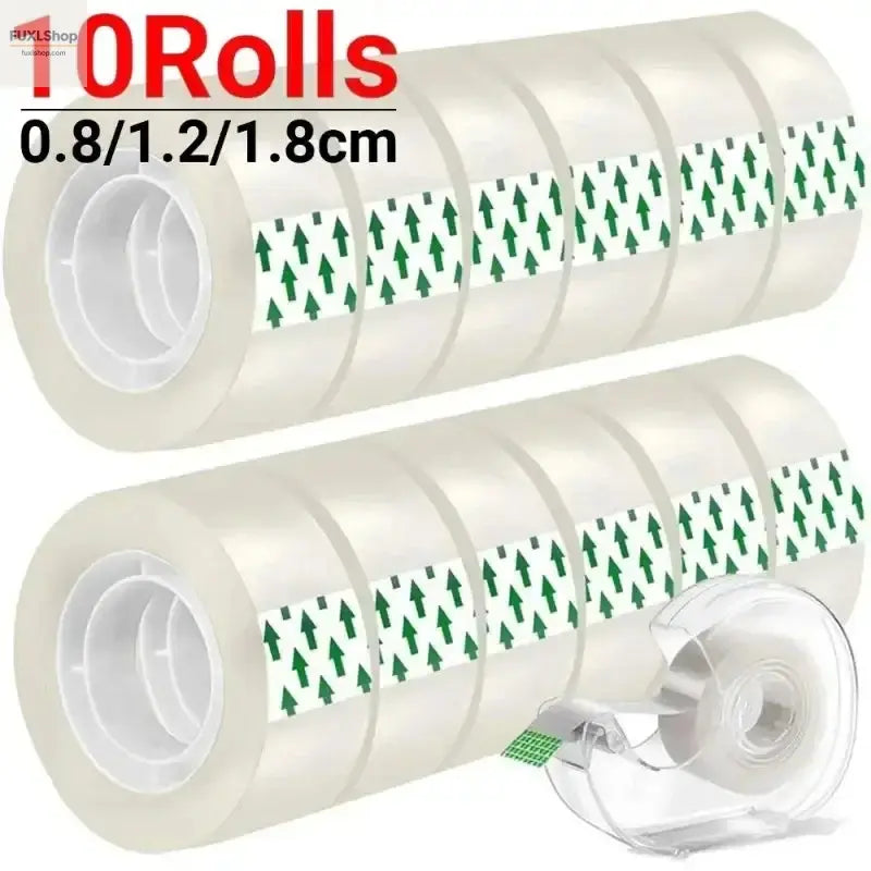 10/5/3/1Rolls Transparente Klebeband-Rollen (0,8 cm / 1,2 cm / 1,8 cm) – Hochklebrig & Vielseitig – Ideal für Büro
