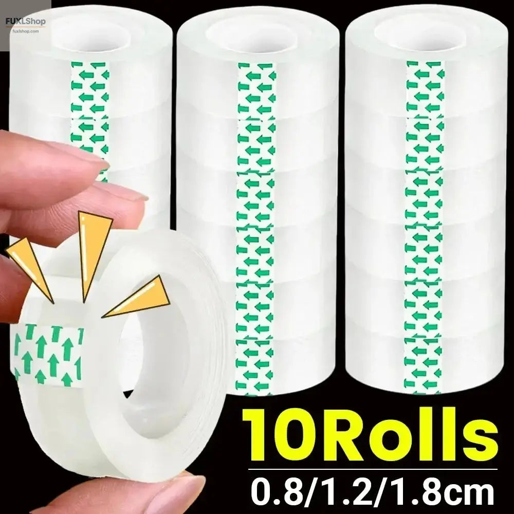 10/5/3/1Rolls Transparente Klebeband-Rollen (0,8 cm / 1,2 cm / 1,8 cm) – Hochklebrig & Vielseitig – Ideal für Büro