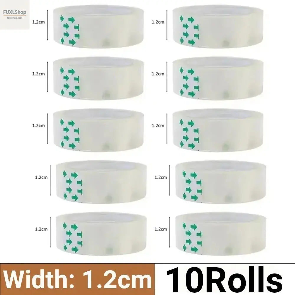 10/5/3/1Rolls Transparente Klebeband-Rollen (0,8 cm / 1,2 cm / 1,8 cm) – Hochklebrig & Vielseitig – Ideal für Büro