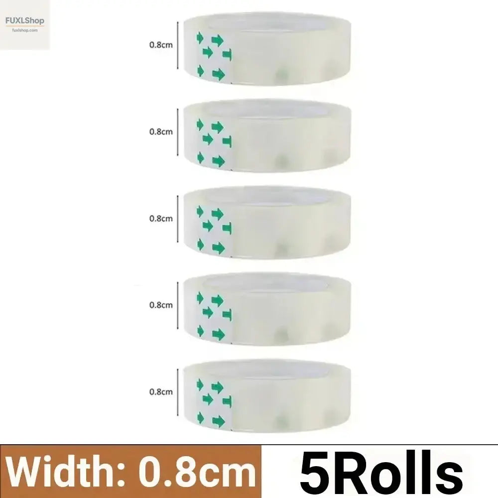 10/5/3/1Rolls Transparente Klebeband-Rollen (0,8 cm / 1,2 cm / 1,8 cm) – Hochklebrig & Vielseitig – Ideal für Büro