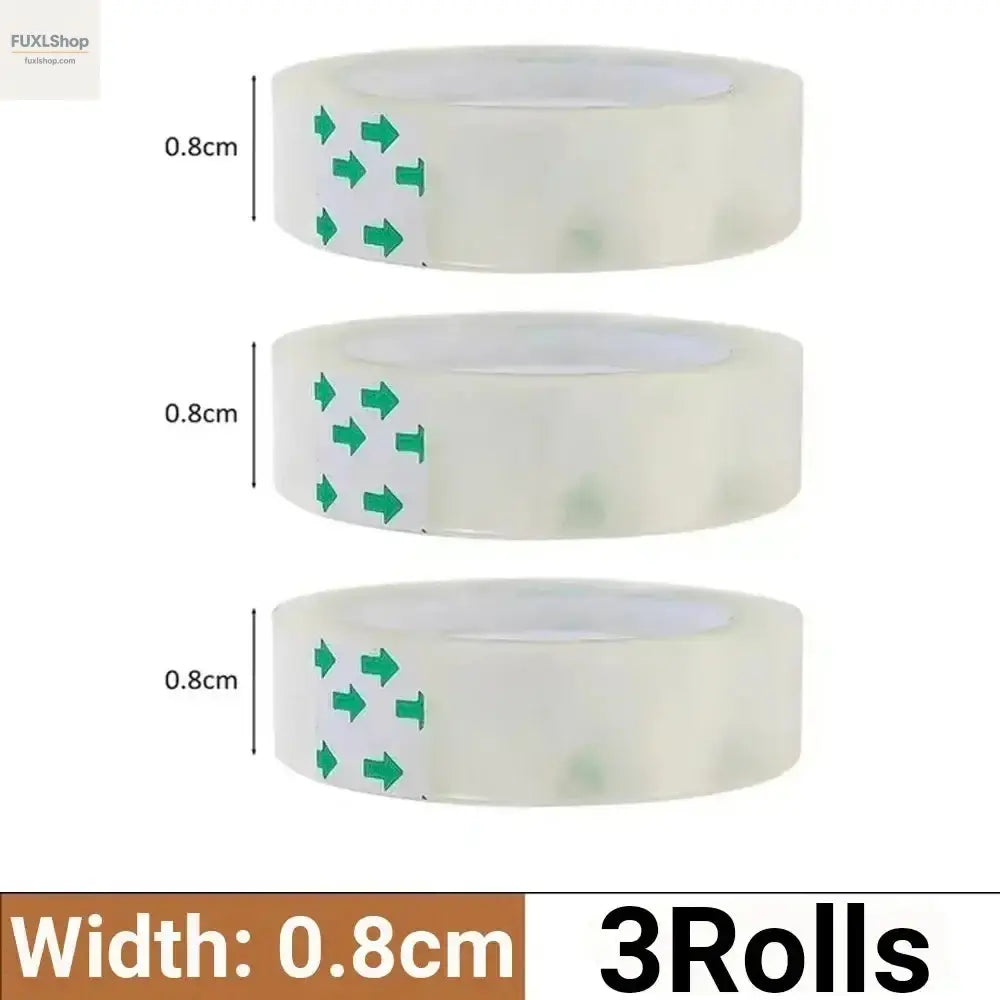 10/5/3/1Rolls Transparente Klebeband-Rollen (0,8 cm / 1,2 cm / 1,8 cm) – Hochklebrig & Vielseitig – Ideal für Büro