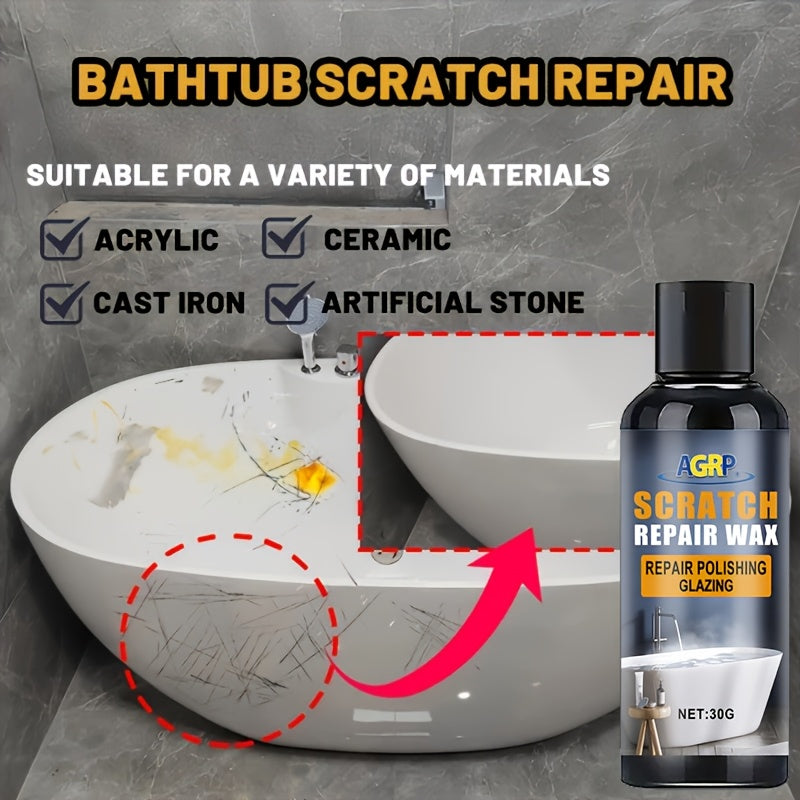 AGRP Kratzer-Reparatur-Wachs – Schnell wirkender Allzweck-Politur für Badewannen, Toiletten, Keramik, Acryl, Metall & Gusseisen (100g)
