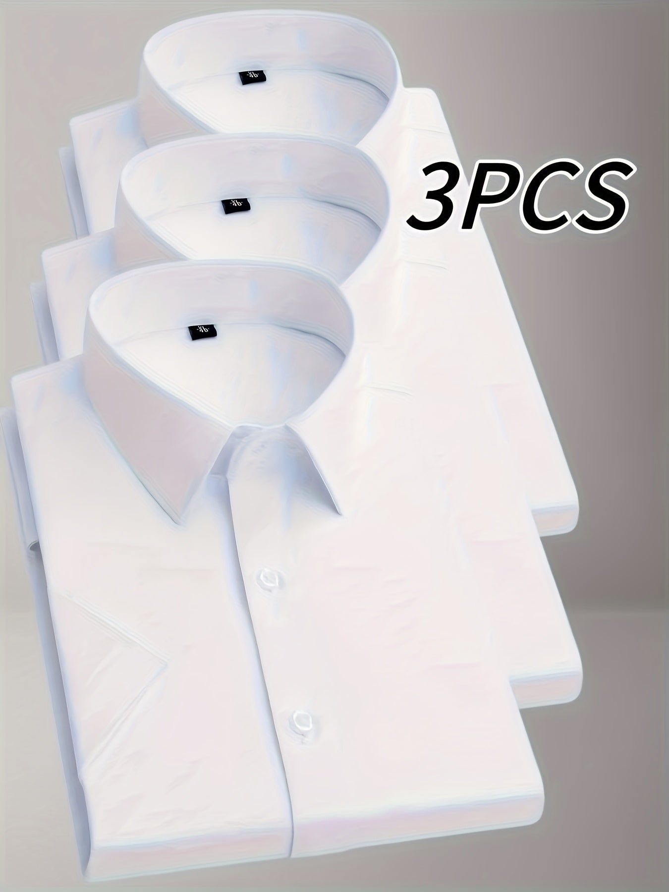 3er-Set Herren Sommerhemden – Ice-Silk-Stoff, atmungsaktiv, leicht & elegant, einfarbig, knitterfrei, ideal für Büro, Party & Freizeit