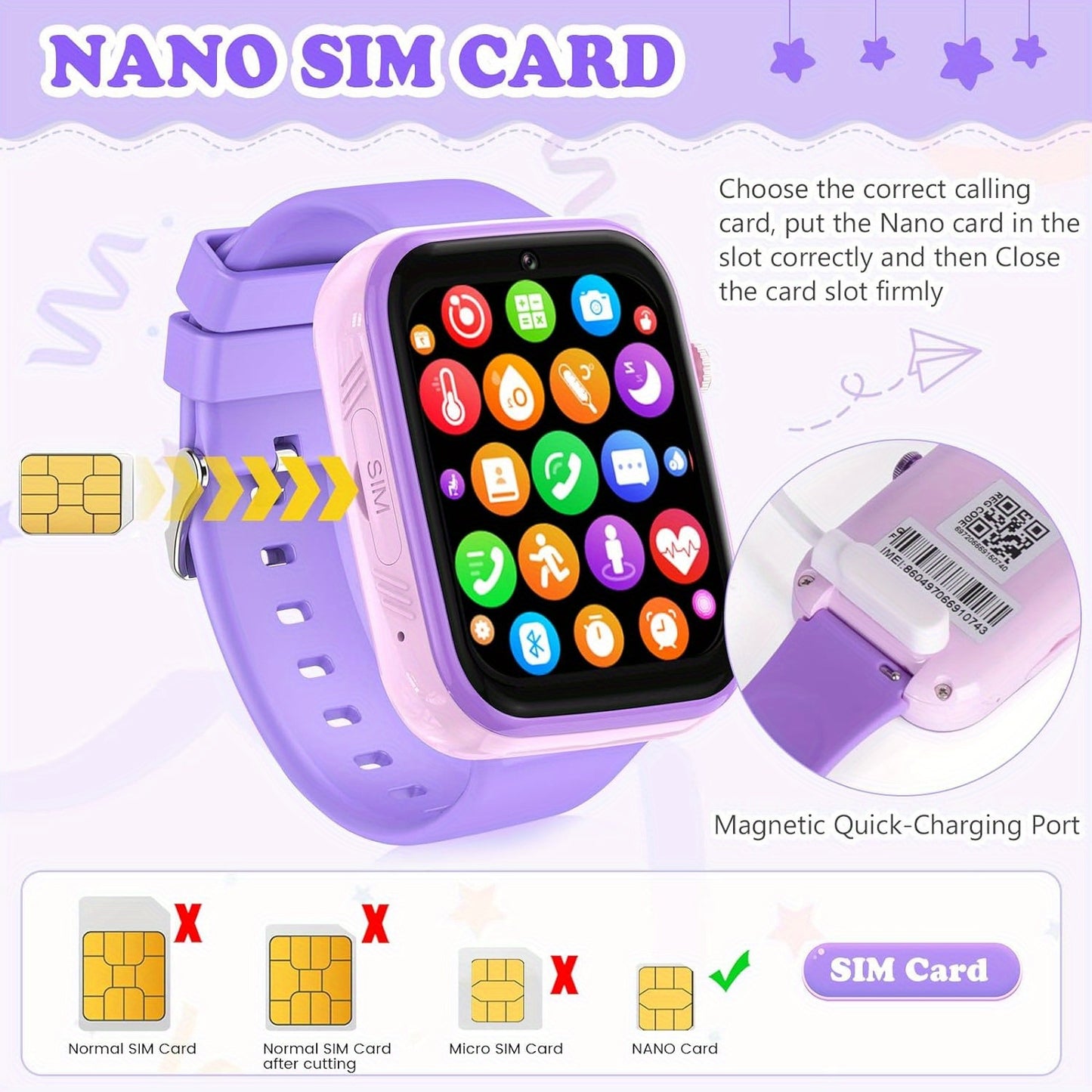 Premium LTE(4G) Smartwatch für Kinder – Android Uhr mit GPS, WLAN, SOS, Musik, ultradünn, mit integrierten Ohrhörern, ideal für Schule & Freizeit