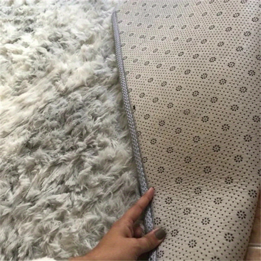 Grauer Farbverlauf Teppich – Tie Dye Matte für Wohnzimmer, Schlafzimmer, Büro & Bettseite – Geschenkidee & Deko (40x60cm–200x300cm)