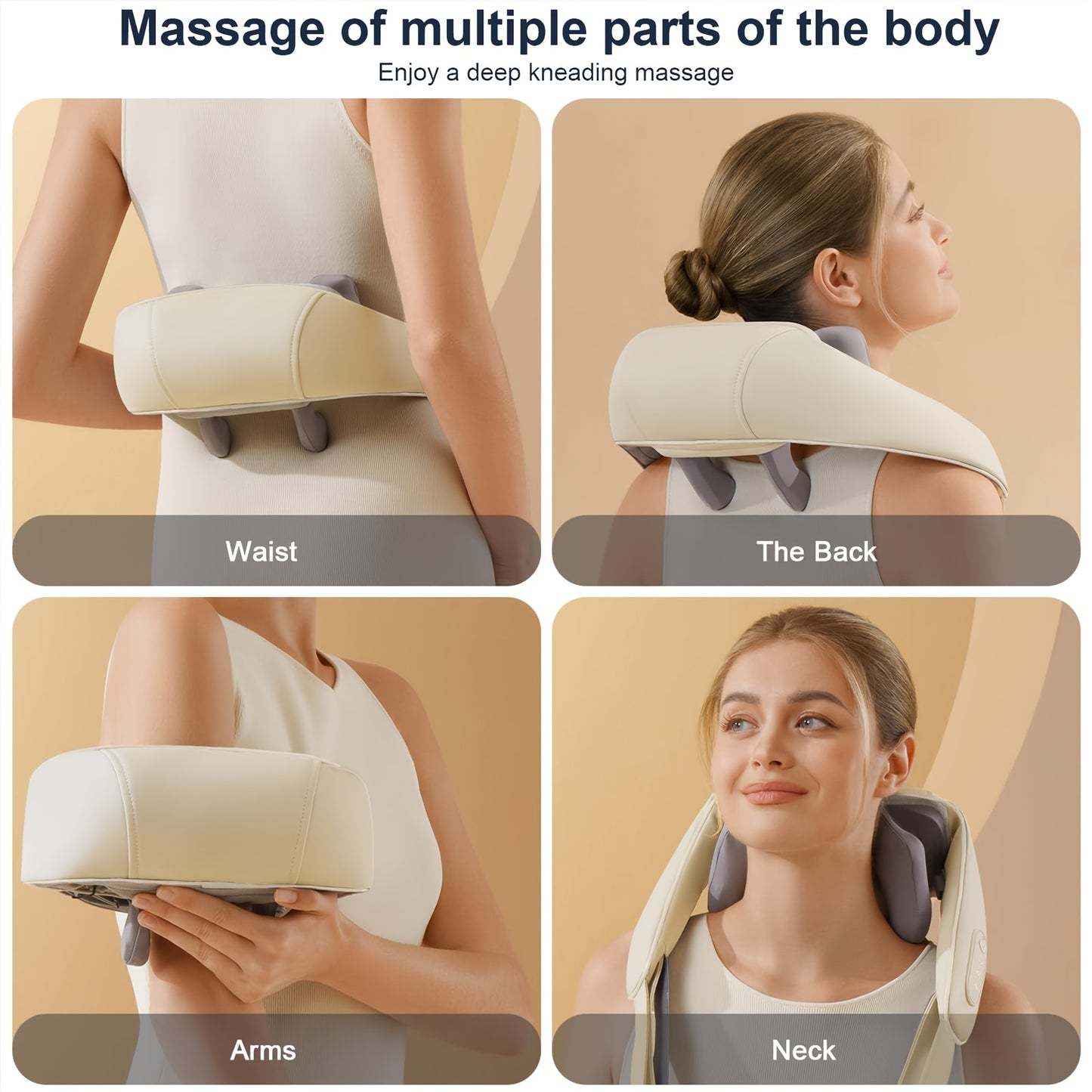 Shiatsu Massagegerät für Nacken & Schultern mit Wärmefunktion – ergonomisch & tiefenwirksam