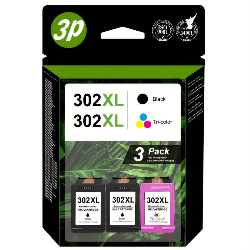 Multipack Druckerpatronen Ersatz für HP 302 / 302XL – kompatibel mit DeskJet, Envy & OfficeJet – Schwarz & Farbe – hohe Reichweite & klare Ausdrucke