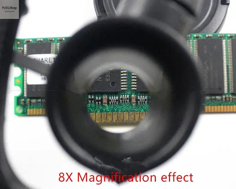 2XLED Watch Jeweler Repair Magnifier Head-Mounted Headband Adjustable Magnifying Head Eye Glasses Loupe Lens 8X 15X 23X - FUXL-Shopify