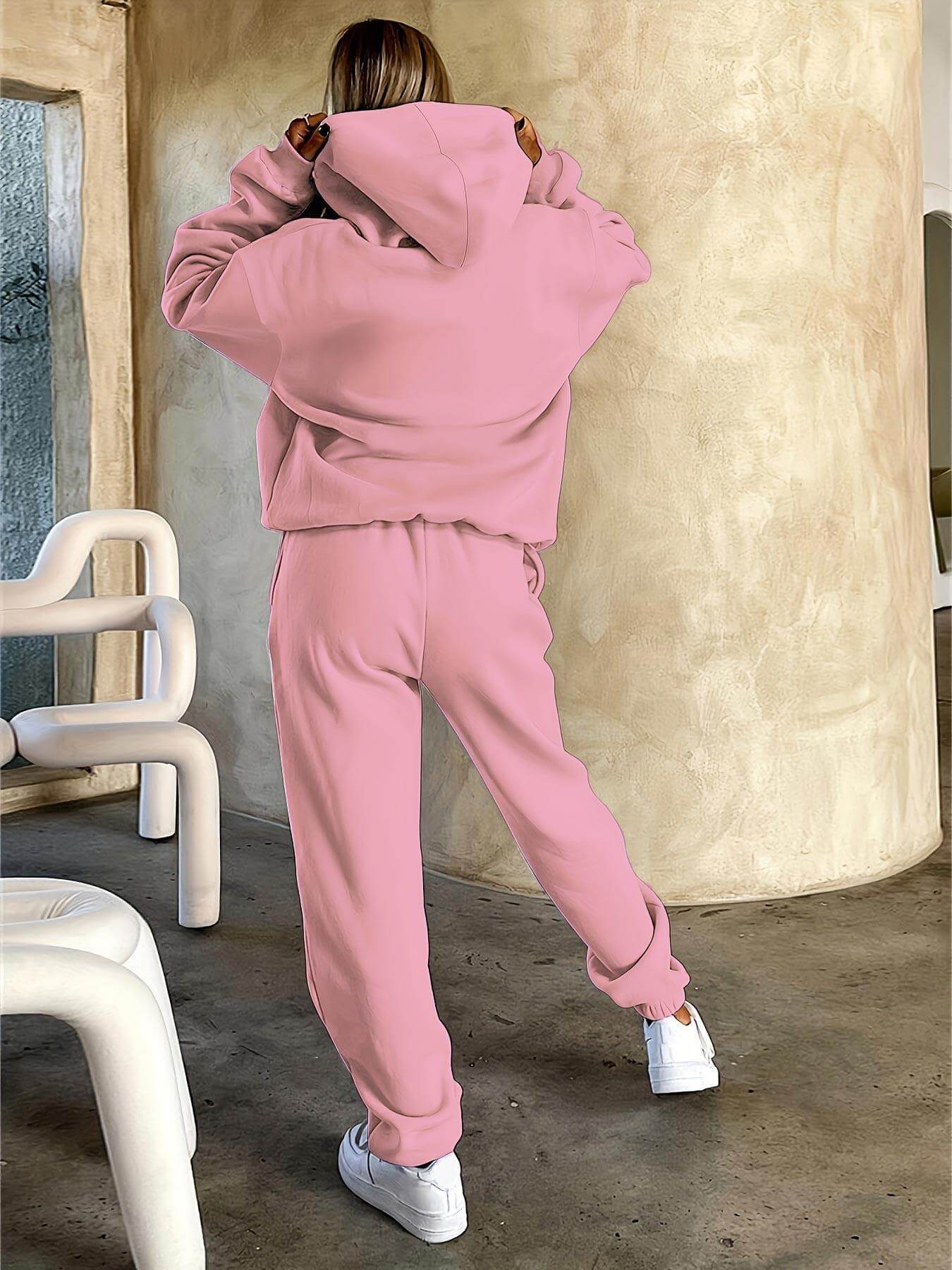 Zweiteiler Cozy – Fleecegefütterter Hoodie & Joggin