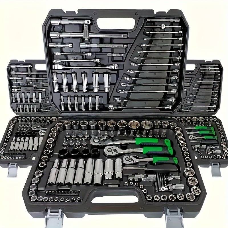 150 - teiliges/46 - teiliges Schraubenschlüssel - Set – Robustes Steckschlüssel - und Bohrerset für Auto - und Heimreparaturen - FUXL - Shopify