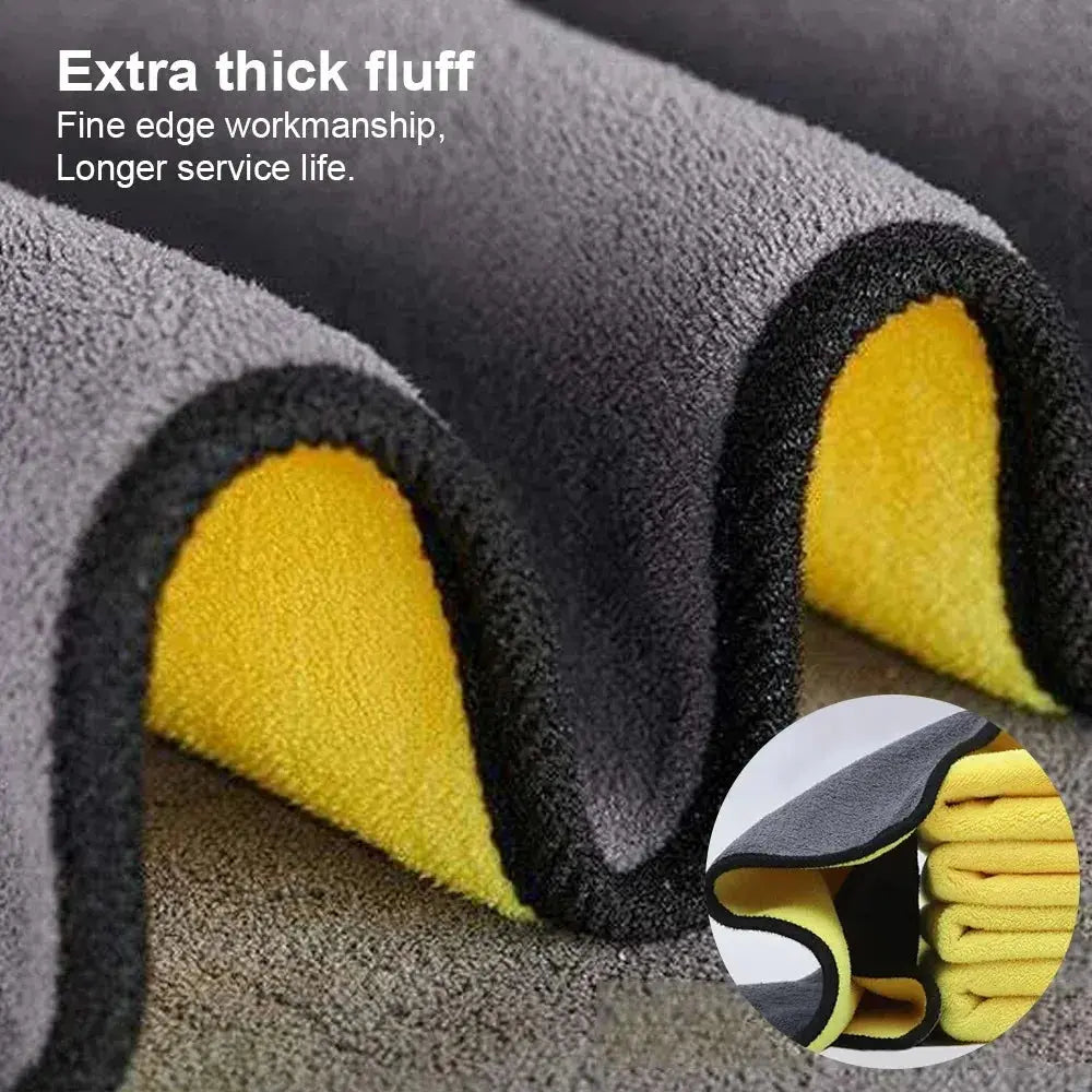 3/5/10Pcs Car Wash Microfiber Towel 30x30/60CM Car Cleaning Drying Cloth Hemming Car Care Cloth Detailing Car Wash Towel FUXL-Shopify