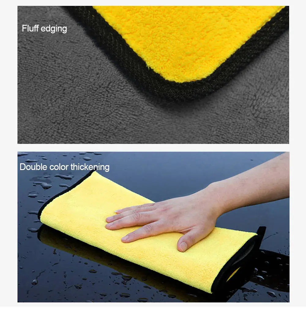 3/5/10Pcs Car Wash Microfiber Towel 30x30/60CM Car Cleaning Drying Cloth Hemming Car Care Cloth Detailing Car Wash Towel FUXL-Shopify