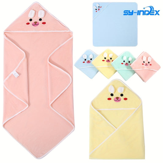 1x Kapuzenhandtuch mit Tiermotiv – superweich & saugfähig, Coral-Fleece, 80 x 80 cm – ideal für Babys & Kinder, Strand, Zuhause & Kinderwagen - FUXLShop