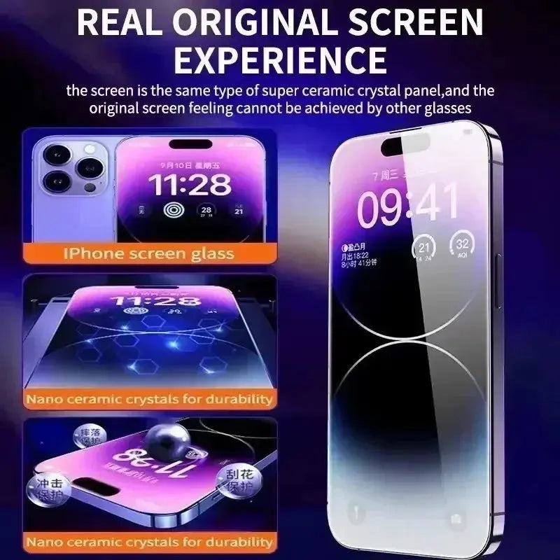 3Pcs Dust Free Installation Privacy Screen Protector For iPhone 16 15 14 13 12 11 Pro Max Mini XS X XR 15 16 Plus Anti-spy Glass FUXL-Shopify
