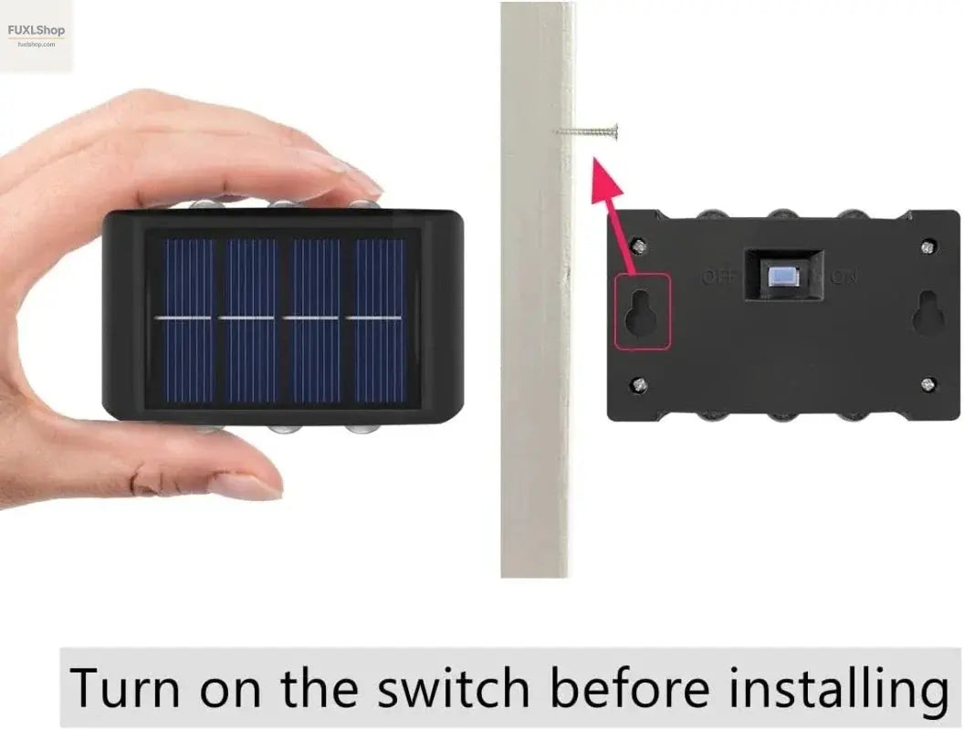 4/6/12/16 LED Solar Wandleuchte – Wasserdicht, Außenbeleuchtung für Garten, Balkon, Fassade & Landschaft - FUXL-Shopify