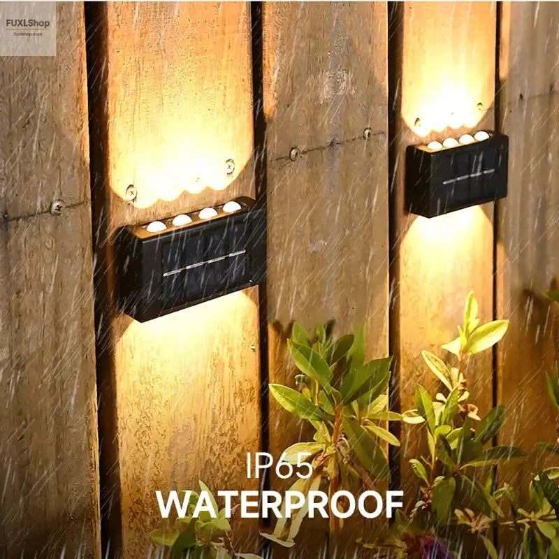 4/6/12/16 LED Solar Wandleuchte – Wasserdicht, Außenbeleuchtung für Garten, Balkon, Fassade & Landschaft - FUXL-Shopify