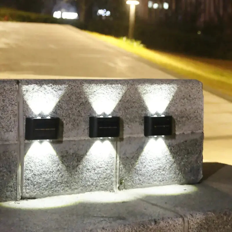 4/6/12/16 LED Solar Wandleuchte – Wasserdicht, Außenbeleuchtung für Garten, Balkon, Fassade & Landschaft - FUXL-Shopify