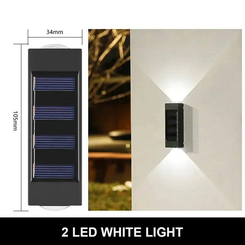 4/6/12/16 LED Solar Wandleuchte – Wasserdicht, Außenbeleuchtung für Garten, Balkon, Fassade & Landschaft - FUXL-Shopify