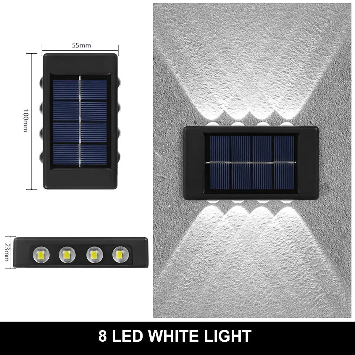 4/6/12/16 LED Solar Wandleuchte – Wasserdicht, Außenbeleuchtung für Garten, Balkon, Fassade & Landschaft - FUXL-Shopify