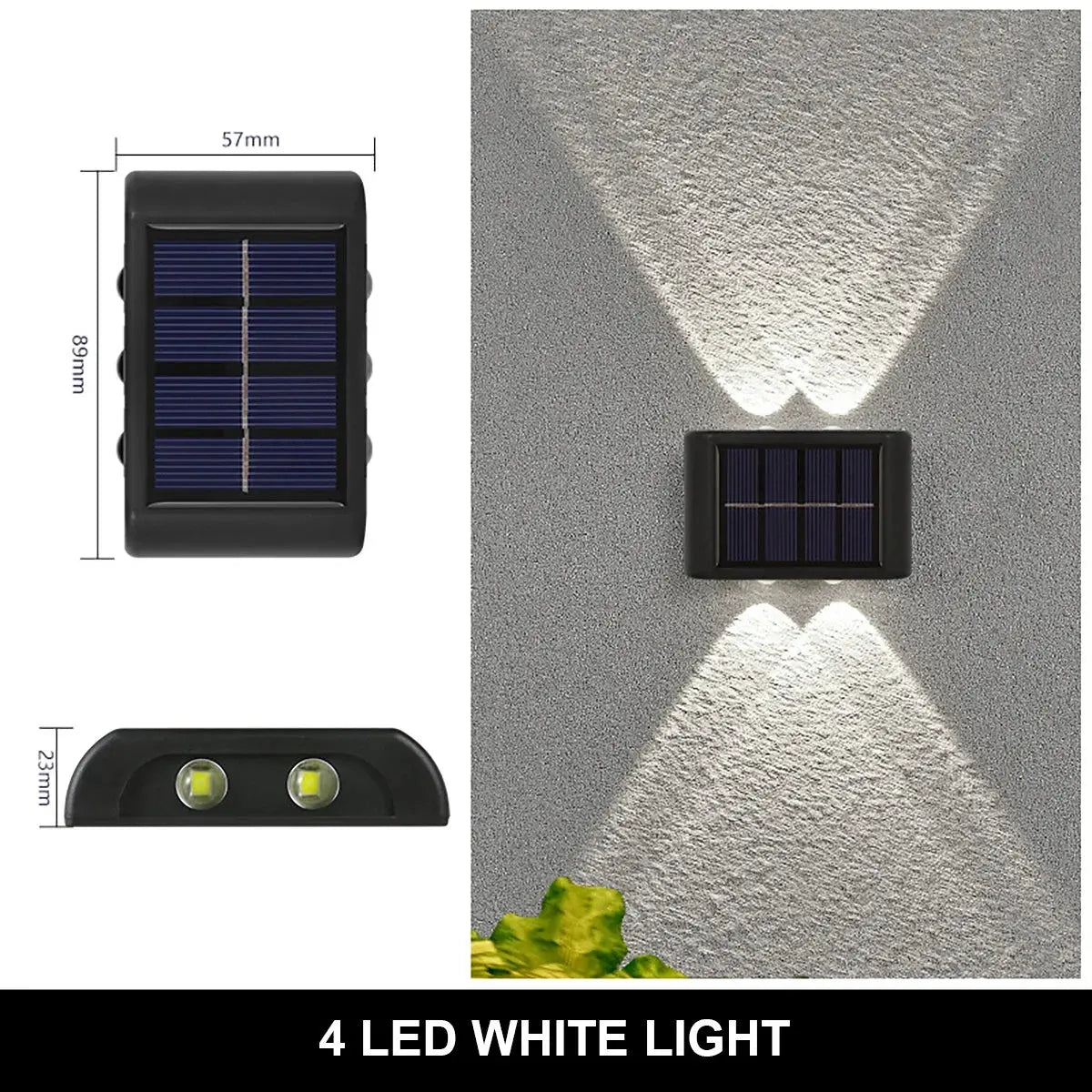4/6/12/16 LED Solar Wandleuchte – Wasserdicht, Außenbeleuchtung für Garten, Balkon, Fassade & Landschaft - FUXL-Shopify