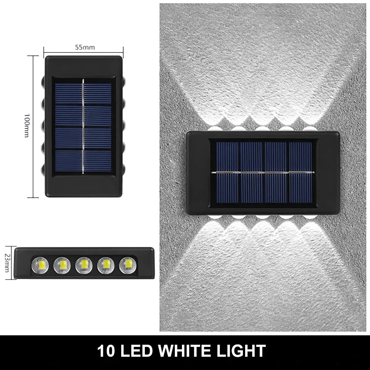 4/6/12/16 LED Solar Wandleuchte – Wasserdicht, Außenbeleuchtung für Garten, Balkon, Fassade & Landschaft - FUXL-Shopify