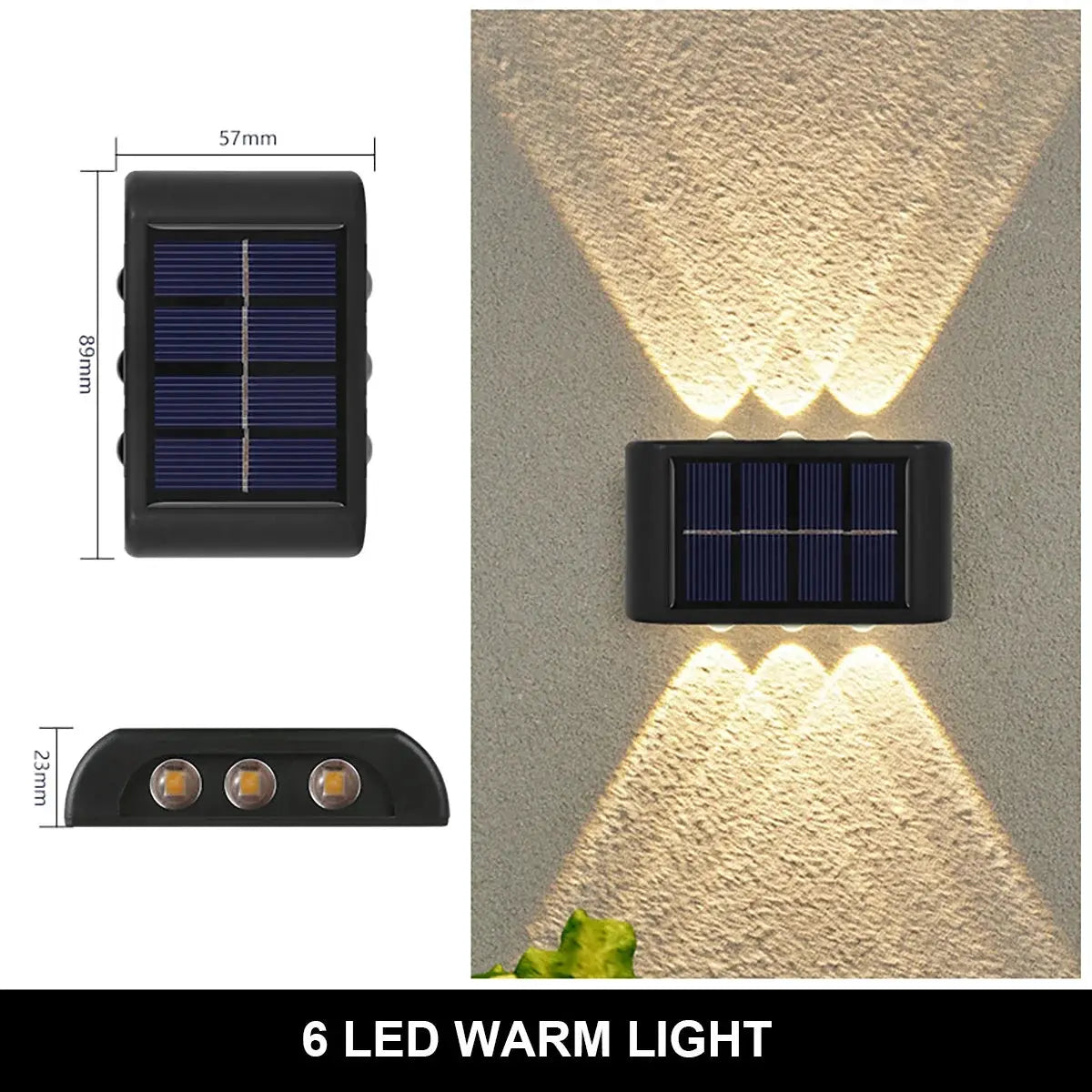 4/6/12/16 LED Solar Wandleuchte – Wasserdicht, Außenbeleuchtung für Garten, Balkon, Fassade & Landschaft - FUXL-Shopify