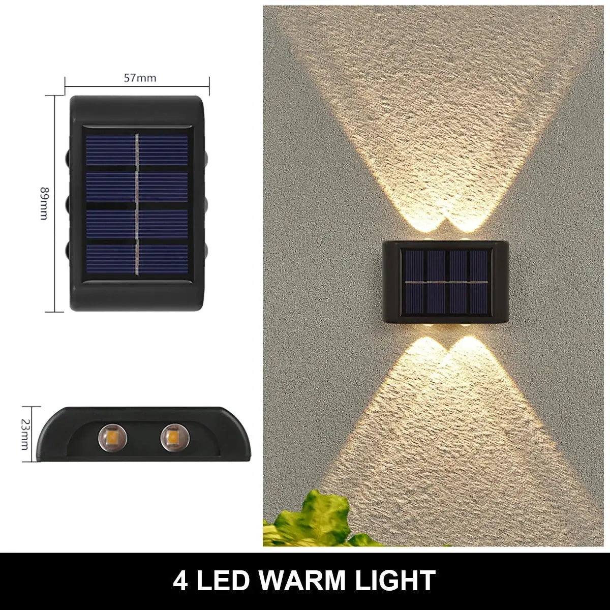 4/6/12/16 LED Solar Wandleuchte – Wasserdicht, Außenbeleuchtung für Garten, Balkon, Fassade & Landschaft - FUXL-Shopify