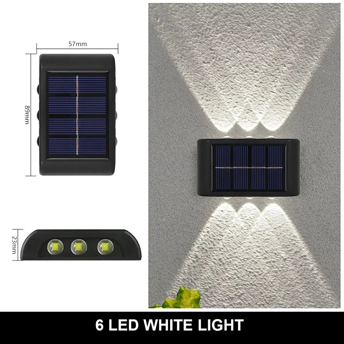 4/6/12/16 LED Solar Wandleuchte – Wasserdicht, Außenbeleuchtung für Garten, Balkon, Fassade & Landschaft - FUXL-Shopify