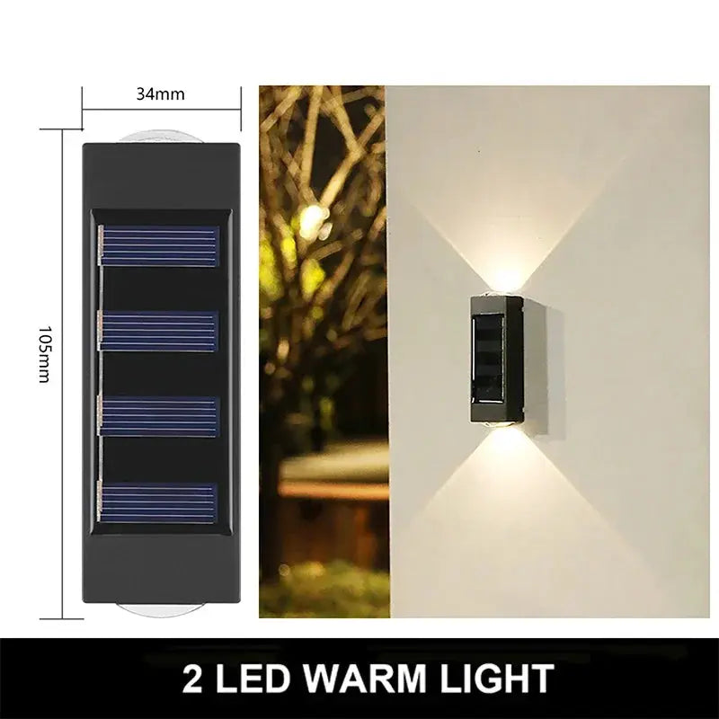 4/6/12/16 LED Solar Wandleuchte – Wasserdicht, Außenbeleuchtung für Garten, Balkon, Fassade & Landschaft - FUXL-Shopify