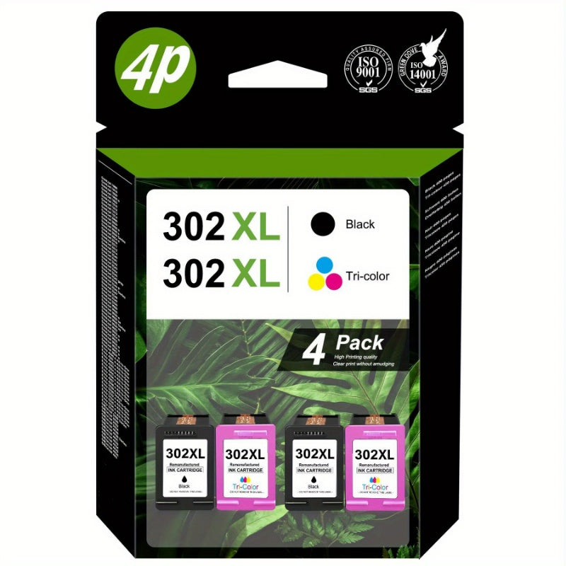 Multipack Druckerpatronen Ersatz für HP 302 / 302XL – kompatibel mit DeskJet, Envy & OfficeJet – Schwarz & Farbe – hohe Reichweite & klare Ausdrucke