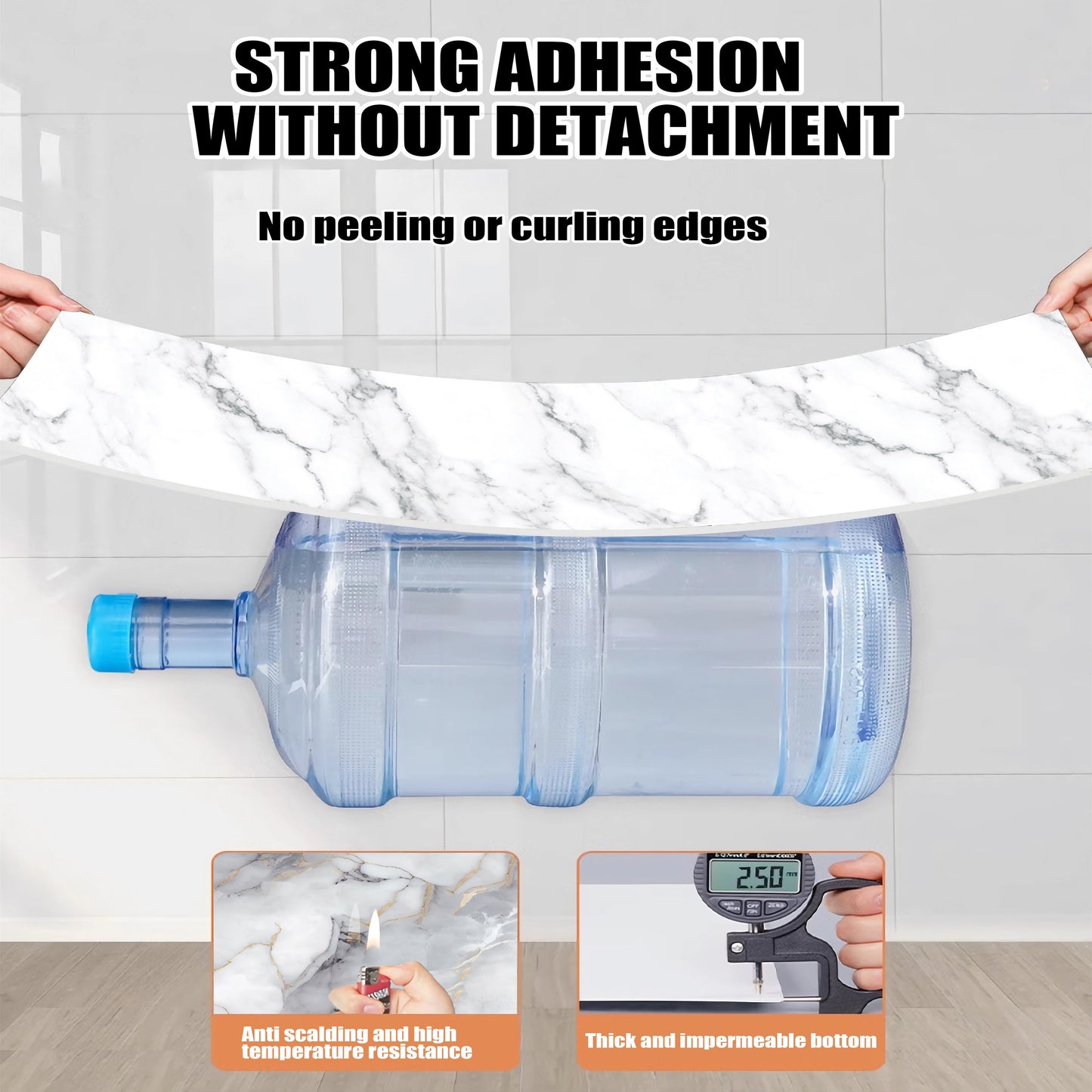 10er-Set Marmor Optik Wandfliesen – Selbstklebend, PVC, 1,8m² – Wasserfest & Hitzebeständig für Küche, Bad & Wohnzimmer – Wanddeko