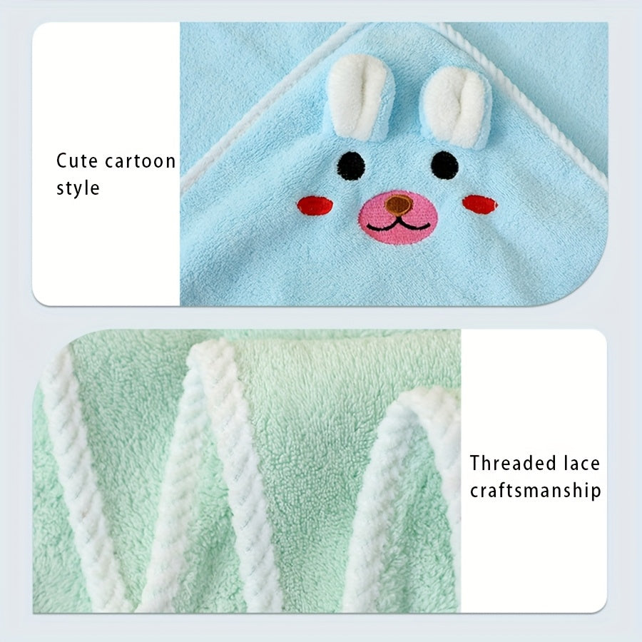 1x Kapuzenhandtuch mit Tiermotiv – superweich & saugfähig, Coral-Fleece, 80 x 80 cm – ideal für Babys & Kinder, Strand, Zuhause & Kinderwagen