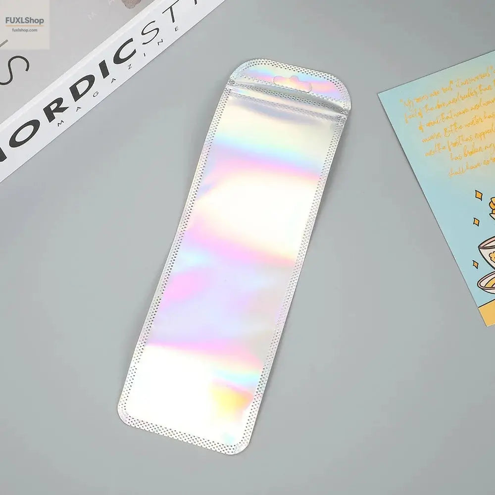 50 Stück lange holografische Verpackungsbeutel mit Druckverschluss, für Party, Gastgeschenk, Schmuck-Display-Versorgung - FUXL-Shopify