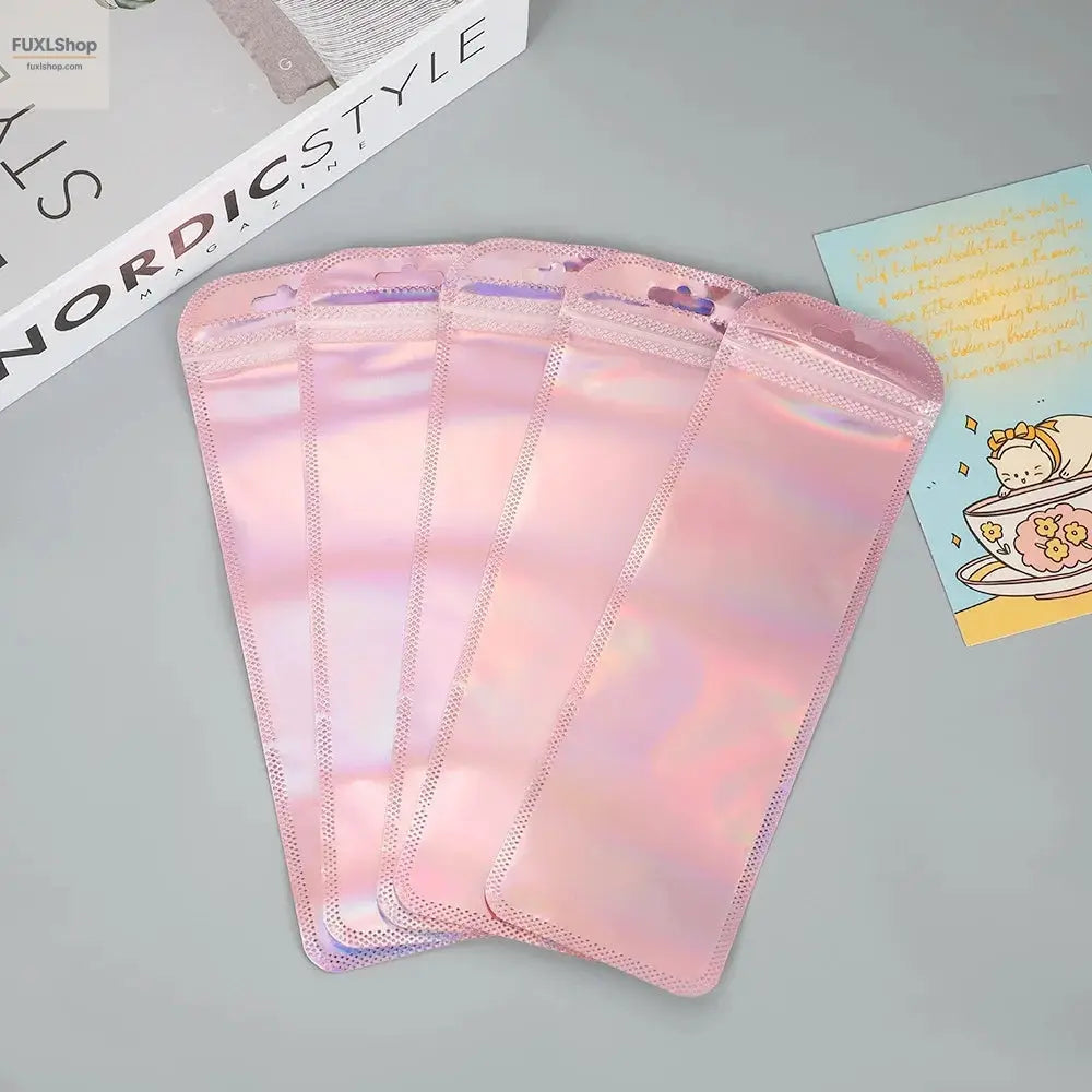 50 Stück lange holografische Verpackungsbeutel mit Druckverschluss, für Party, Gastgeschenk, Schmuck-Display-Versorgung - FUXL-Shopify