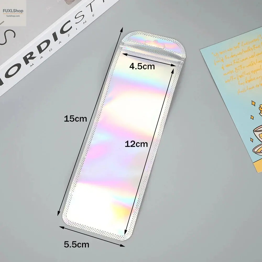 50 Stück lange holografische Verpackungsbeutel mit Druckverschluss,  für Party, Gastgeschenk, Schmuck-Display-Versorgung - FUXL-Shopify