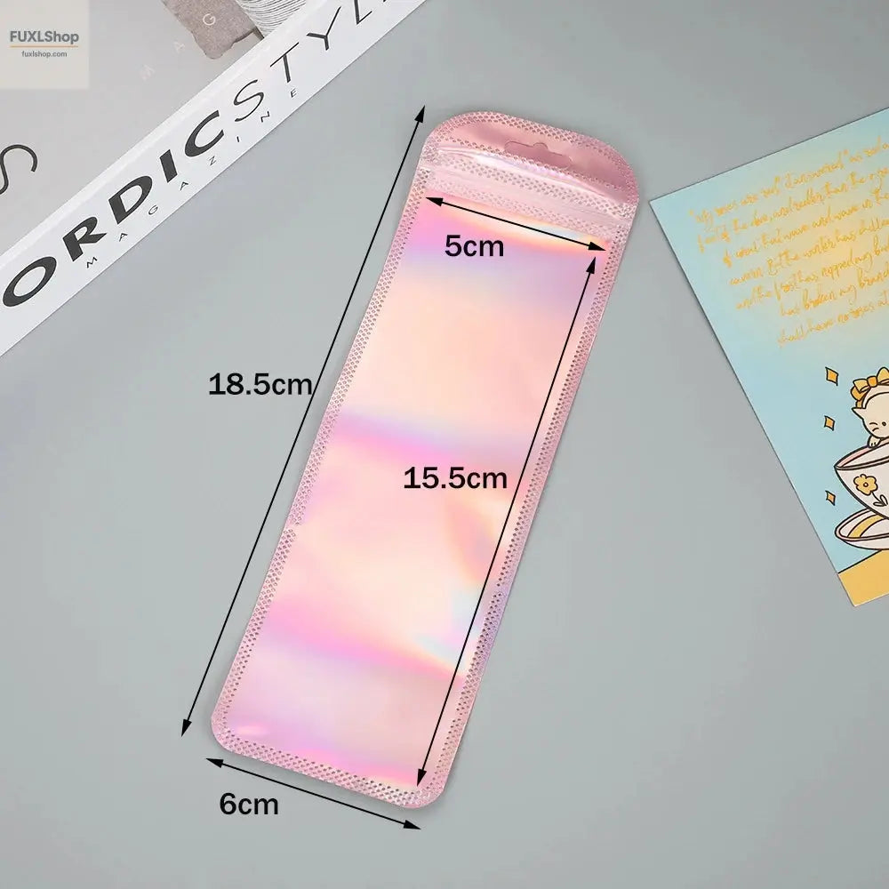 50 Stück lange holografische Verpackungsbeutel mit Druckverschluss, für Party, Gastgeschenk, Schmuck-Display-Versorgung - FUXL-Shopify