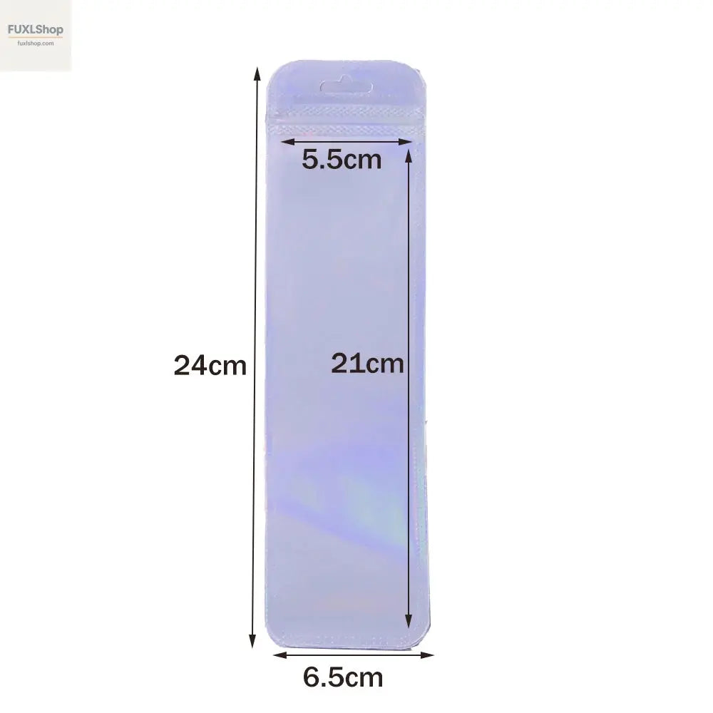50 Stück lange holografische Verpackungsbeutel mit Druckverschluss, für Party, Gastgeschenk, Schmuck-Display-Versorgung - FUXL-Shopify