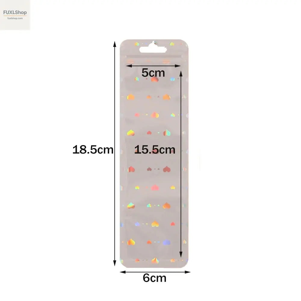 50 Stück lange holografische Verpackungsbeutel mit Druckverschluss, für Party, Gastgeschenk, Schmuck-Display-Versorgung - FUXL-Shopify