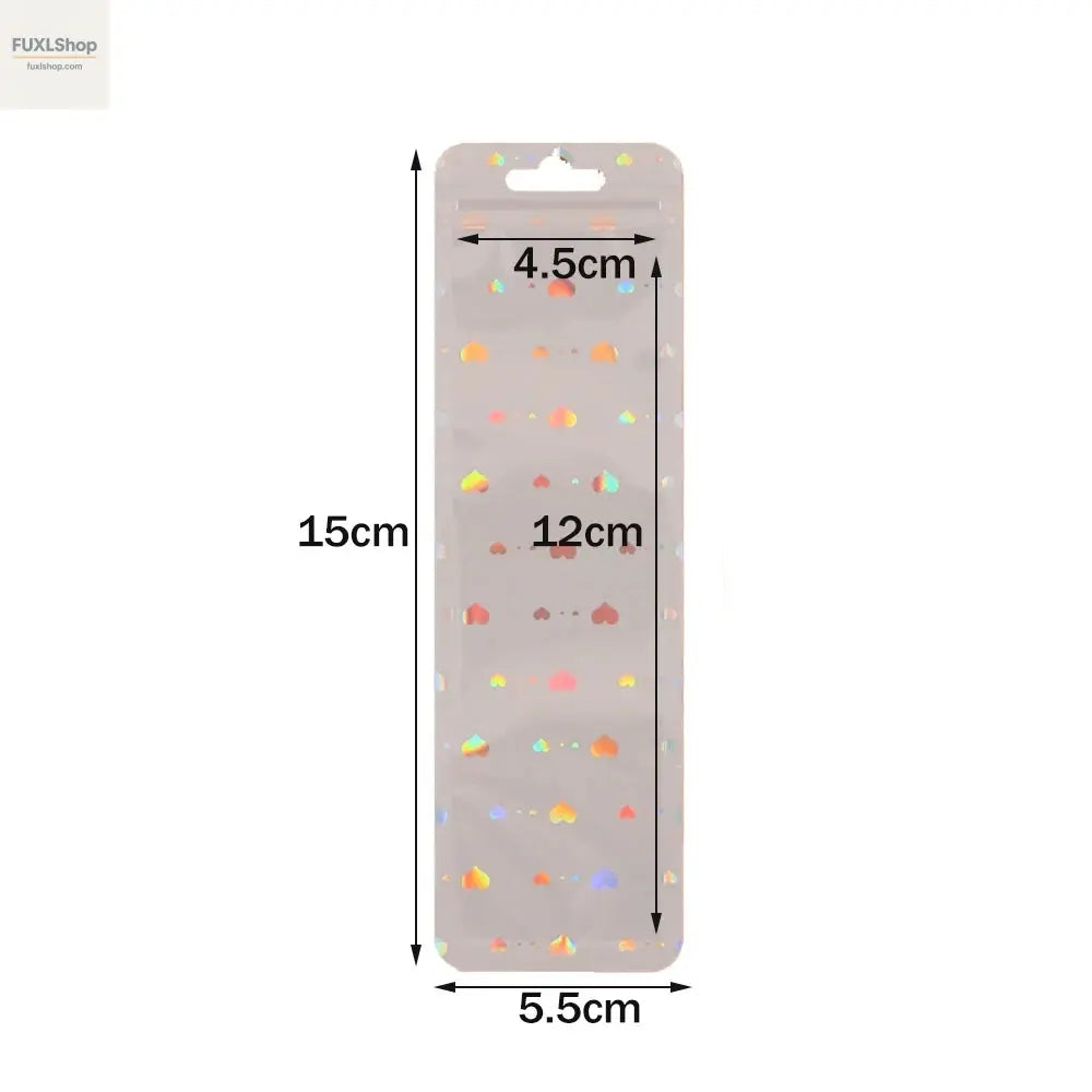 50 Stück lange holografische Verpackungsbeutel mit Druckverschluss, für Party, Gastgeschenk, Schmuck-Display-Versorgung - FUXL-Shopify