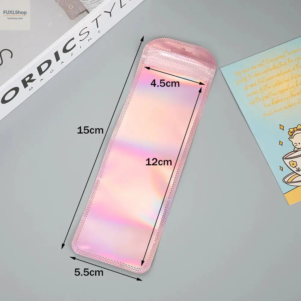 50 Stück lange holografische Verpackungsbeutel mit Druckverschluss, für Party, Gastgeschenk, Schmuck-Display-Versorgung - FUXL-Shopify