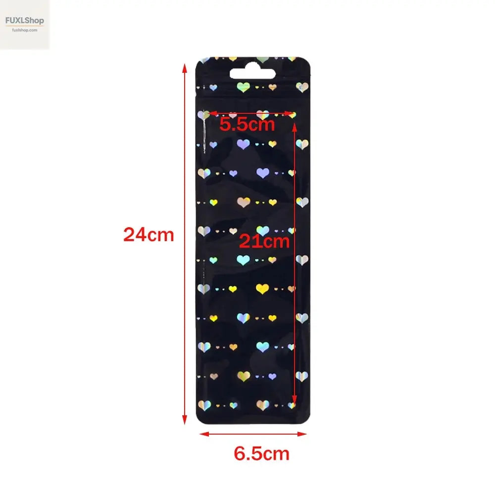 50 Stück lange holografische Verpackungsbeutel mit Druckverschluss, für Party, Gastgeschenk, Schmuck-Display-Versorgung - FUXL-Shopify