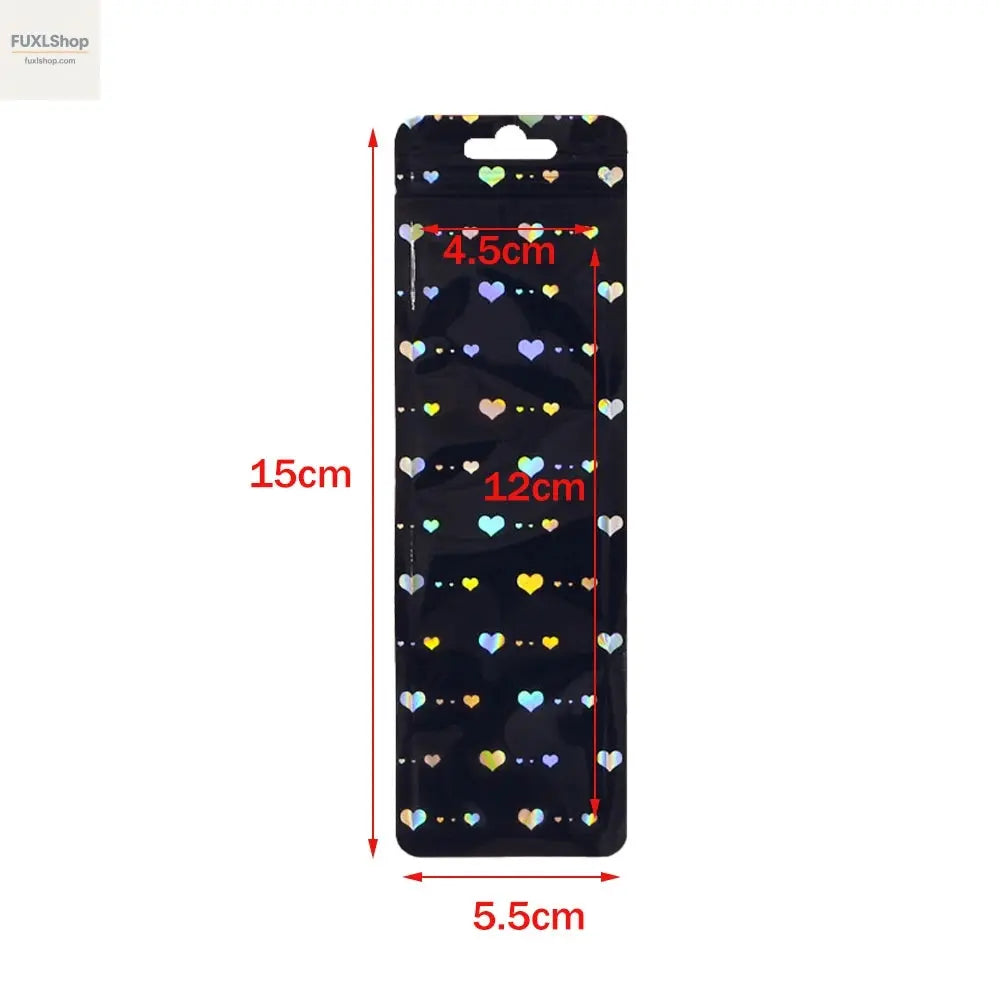 50 Stück lange holografische Verpackungsbeutel mit Druckverschluss, für Party, Gastgeschenk, Schmuck-Display-Versorgung - FUXL-Shopify