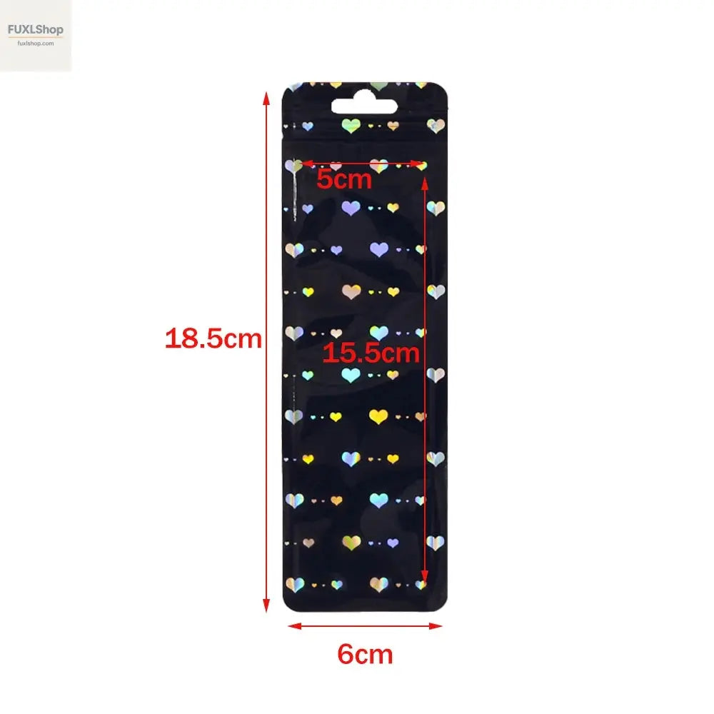 50 Stück lange holografische Verpackungsbeutel mit Druckverschluss, für Party, Gastgeschenk, Schmuck-Display-Versorgung - FUXL-Shopify