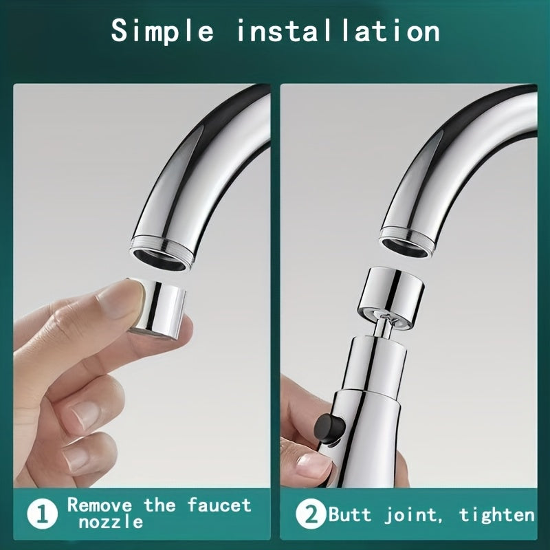 3-in-1 drehbarer Wasserhahn-Aufsatz mit Sprühfunktion – Hochdruck, Spritzschutz, einfache Montage, langlebig & modern