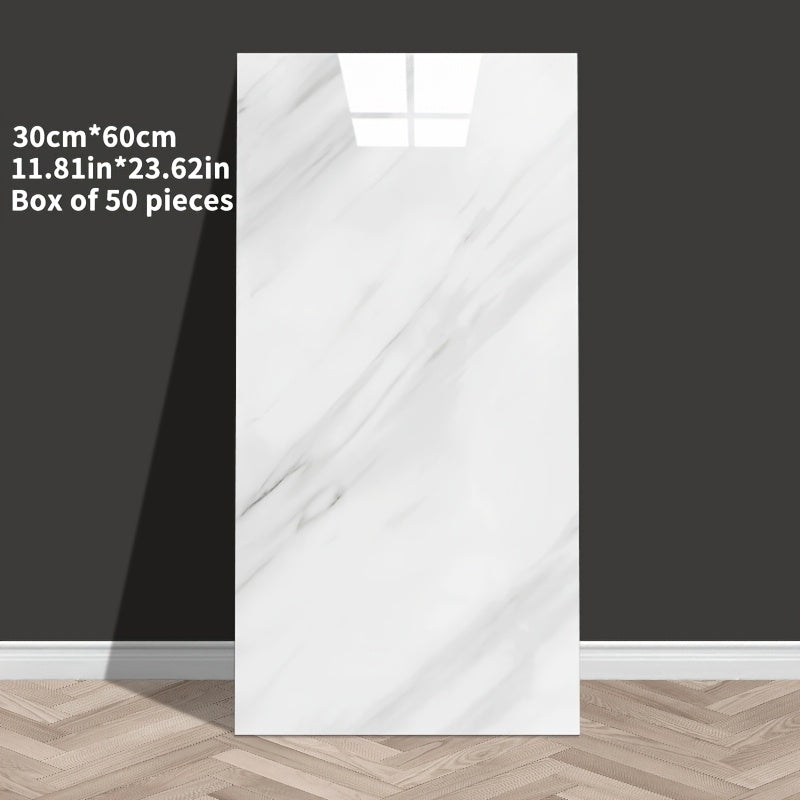 20/30/50 Stück 3D Marmor-Wandfliesen – selbstklebende Schaumstoffpaneele, dickes Design, leicht zu schneiden & reinigen, für Bad, Küche & Wohnzimmer